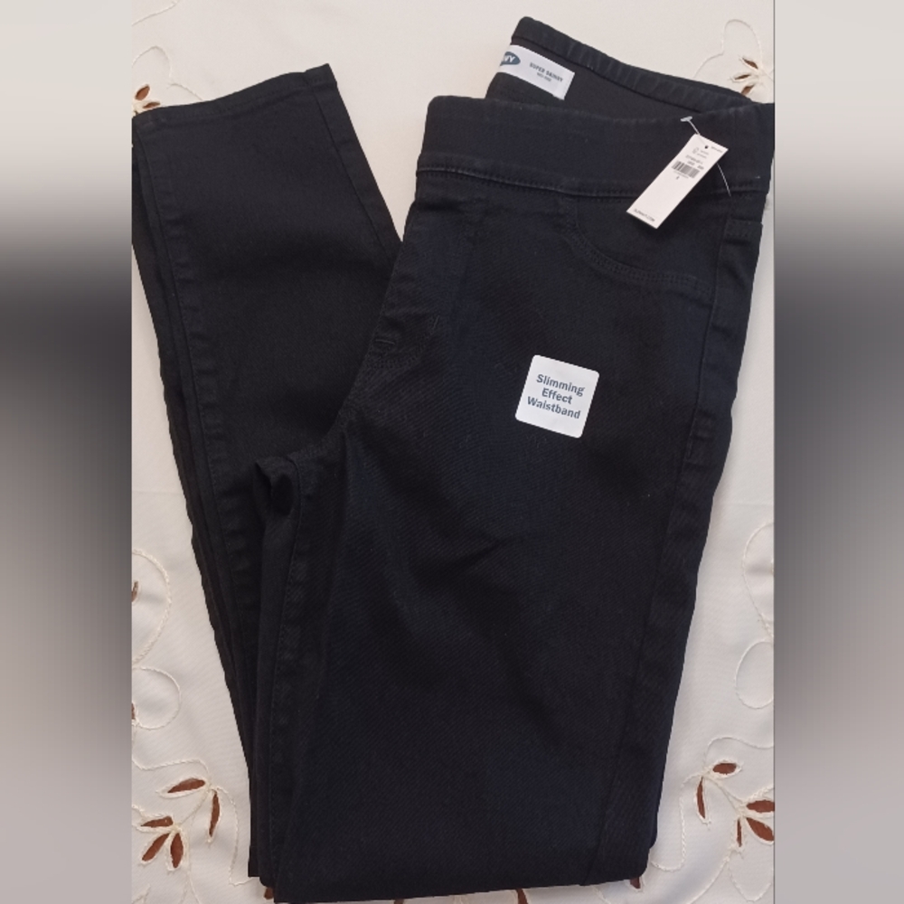 NWT Old Navy Rockstar Black Jeggings With Slimming High-Rise Waistband Sz 8